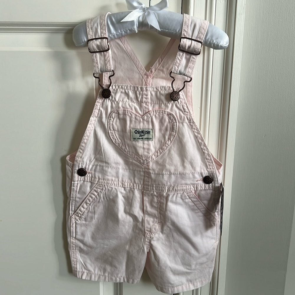 Toddler Girls Pink OshKosh Bgosh Overalls- NWT!